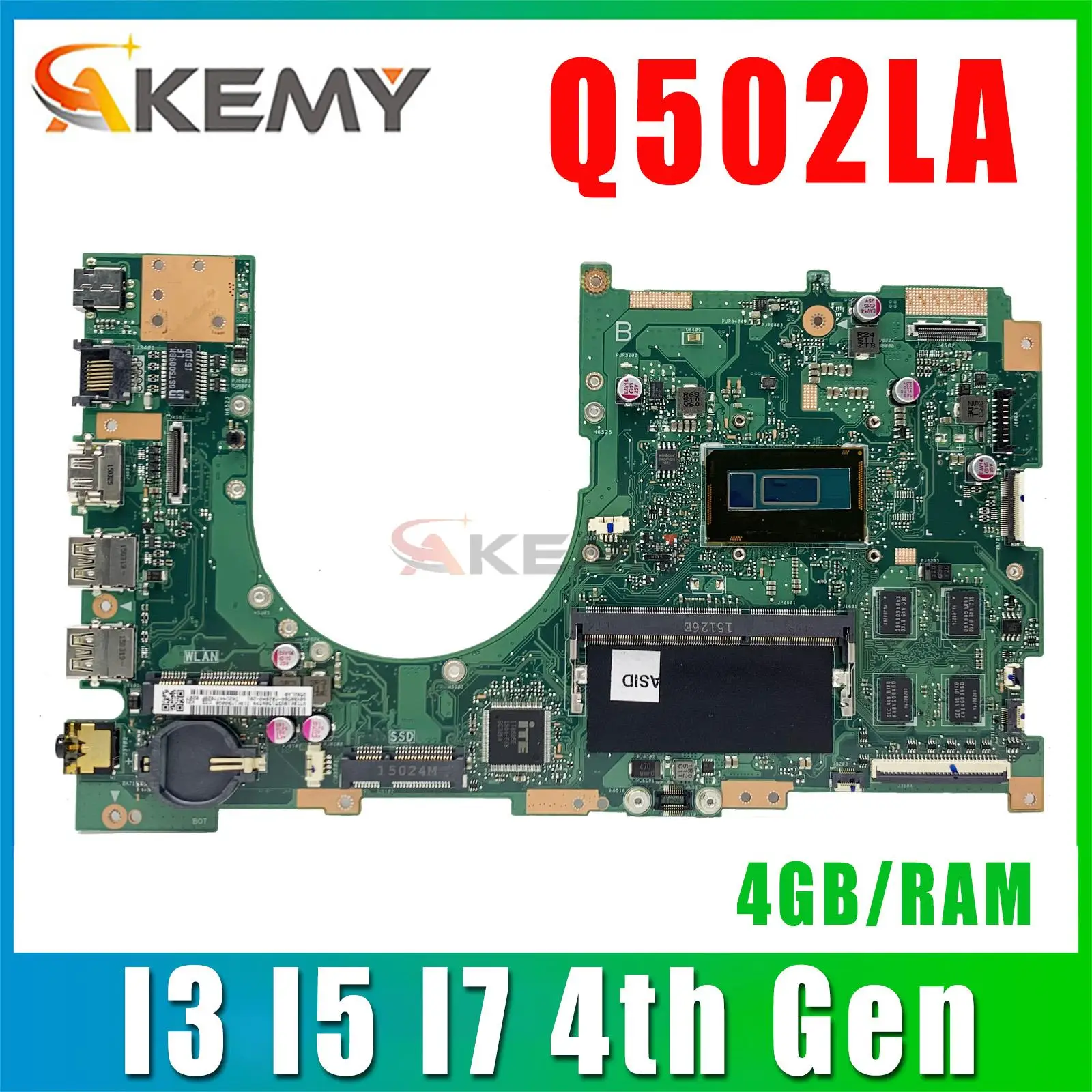 Материнская плата ASUS Q502L Q502 Q502LA материнская плата для ноутбука I3 I5 I7 4-го поколения 4 ГБ/ОЗУ, тест основной платы ОК
Материнская плата ASUS Q502L Q502 Q502LA материнская плата для ноутбука I3 I5 I7 4-го поколения 4 ГБ/ОЗУ, тест основной платы ОК