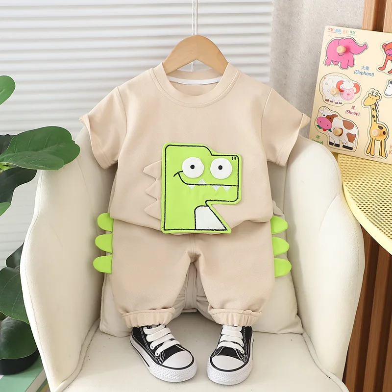 Toddler Outfits Summer Baby Boys Clothes 3 Years Cartoon Dinosaur Short Sleeve T-shirts and Shorts Two Piece Sets for Hospital
Toddler Outfits Summer Baby Boys Clothes 3 Years Cartoon Dinosaur Short Sleeve T-shirts and Shorts Two Piece Sets for Hospital