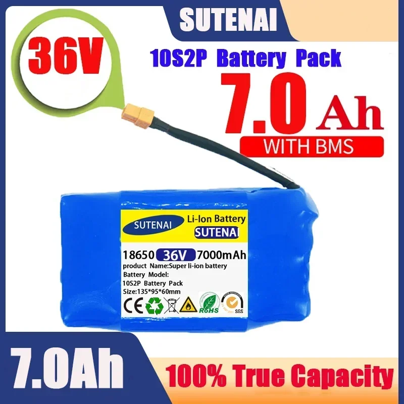 36V Rechargeable Li-ion Battery Pack 12000mAh 12Ah Lithium Ion Cell For Electric Self Balance Scooter Hoverboard Unicycle
36V Rechargeable Li-ion Battery Pack 12000mAh 12Ah Lithium Ion Cell For Electric Self Balance Scooter Hoverboard Unicycle