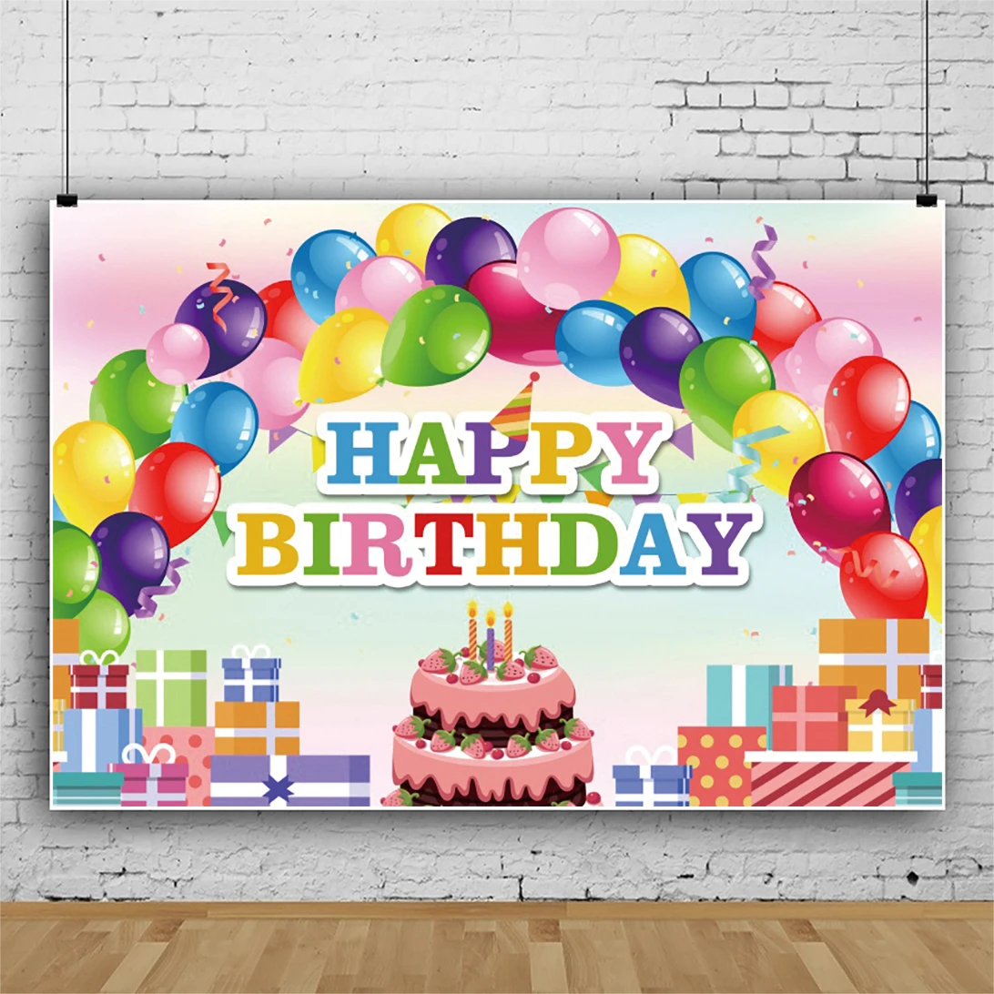 Balloons Happy Birthday Party Backdrop Gifts Birthday Cake Table Background Decoration Rainbow Balloon Sweet Candy Photocall
Balloons Happy Birthday Party Backdrop Gifts Birthday Cake Table Background Decoration Rainbow Balloon Sweet Candy Photocall