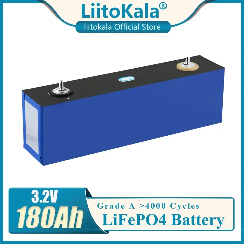 LiitoKala 3.2V 180Ah Lifepo4 Battery Pack High Current Large Capacity Car Cells Diy 12V 24V Solar Energy Storage RV Golf
LiitoKala 3.2V 180Ah Lifepo4 Battery Pack High Current Large Capacity Car Cells Diy 12V 24V Solar Energy Storage RV Golf