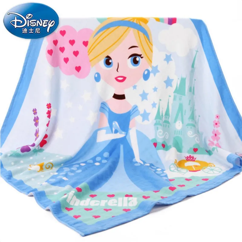 

2023 Disney Toy Story Princess Cinderella Baby Boys Girls Kids Bath/Beach Towel Cotton Children Swimming Towels Square 98x98cm