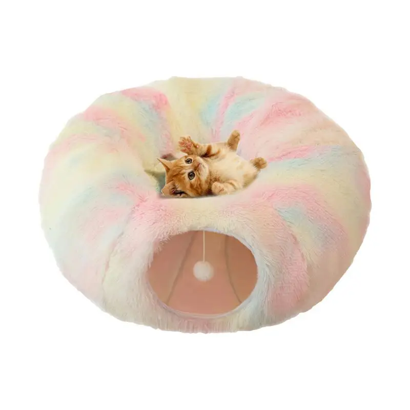 Washable Round Foldable Cat Tunnel Bed With Plush Toy Large Cat Tunnel Bed For Small Dogs and cat Basket Kittens Bed Mat Kennel
Washable Round Foldable Cat Tunnel Bed With Plush Toy Large Cat Tunnel Bed For Small Dogs and cat Basket Kittens Bed Mat Kennel