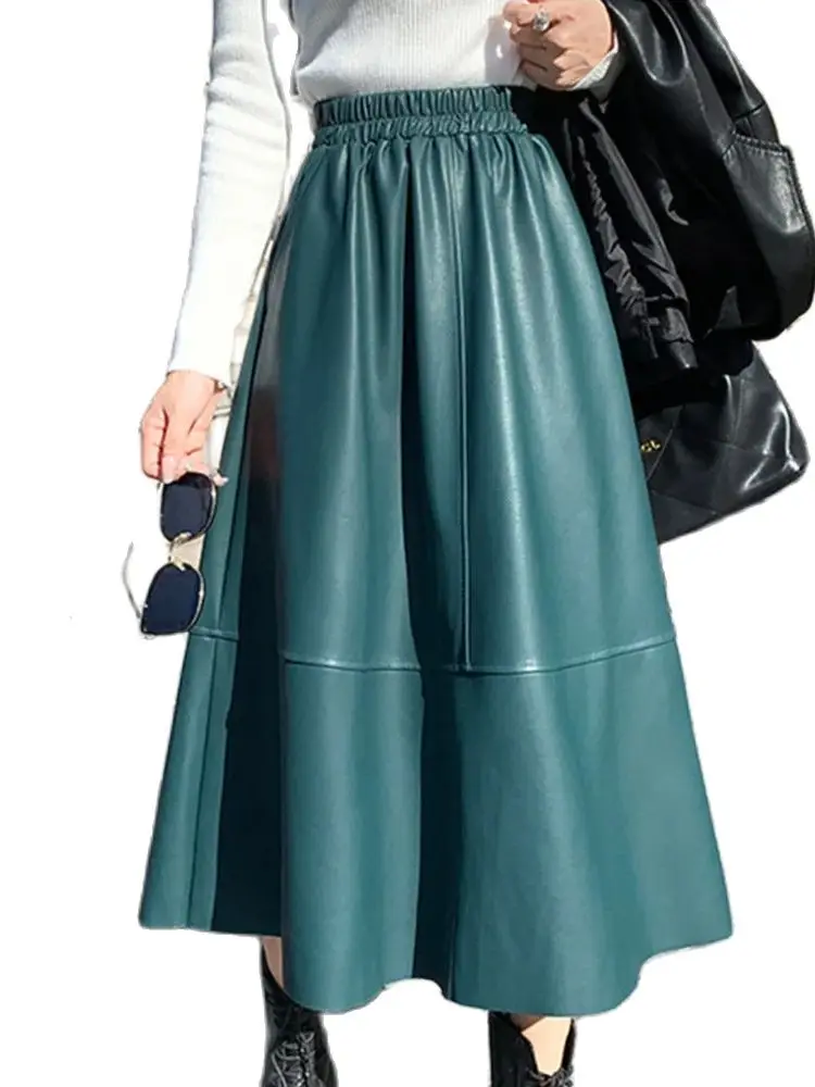 Autumn Winter Faux PU-leather Midi Skirts Patchwork High Waist Elegant 2023 New A-line Umbrella Skirts Pockets Female
Autumn Winter Faux PU-leather Midi Skirts Patchwork High Waist Elegant 2023 New A-line Umbrella Skirts Pockets Female