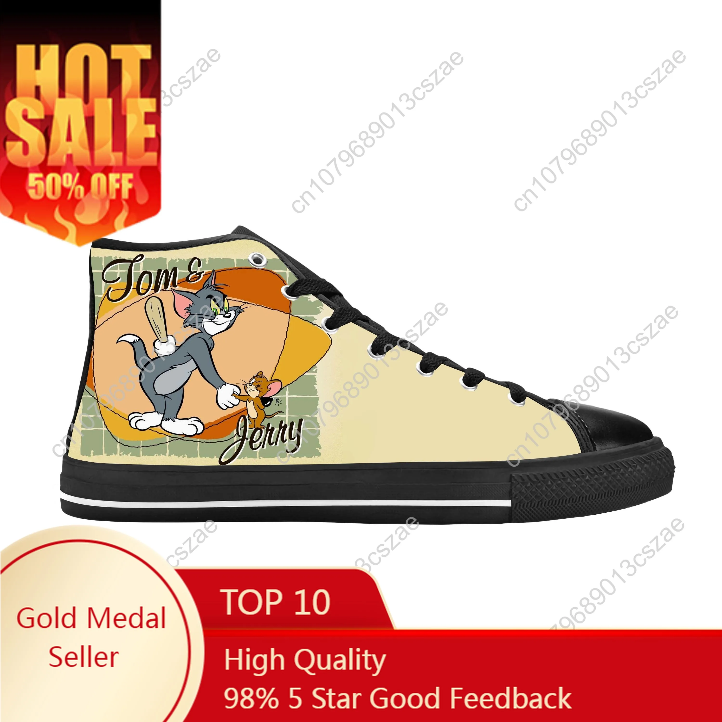Cat Mouse Anime Cartoon Manga Comic Tom Animal Casual Cloth Shoes High Top Comfortable Breathable 3D Print Men Women Sneakers
Cat Mouse Anime Cartoon Manga Comic Tom Animal Casual Cloth Shoes High Top Comfortable Breathable 3D Print Men Women Sneakers
