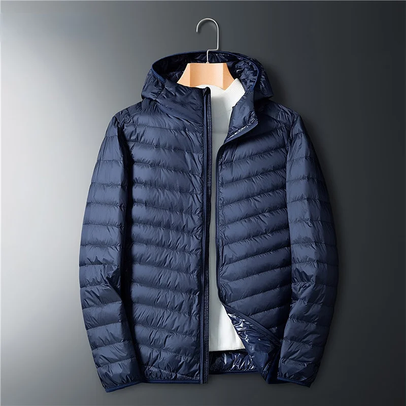Winter Men Ultralight Thin Down Jacket White Duck Down Hooded Jackets Long Sleeve Warm Coat Parka Portable Outwear New
Winter Men Ultralight Thin Down Jacket White Duck Down Hooded Jackets Long Sleeve Warm Coat Parka Portable Outwear New