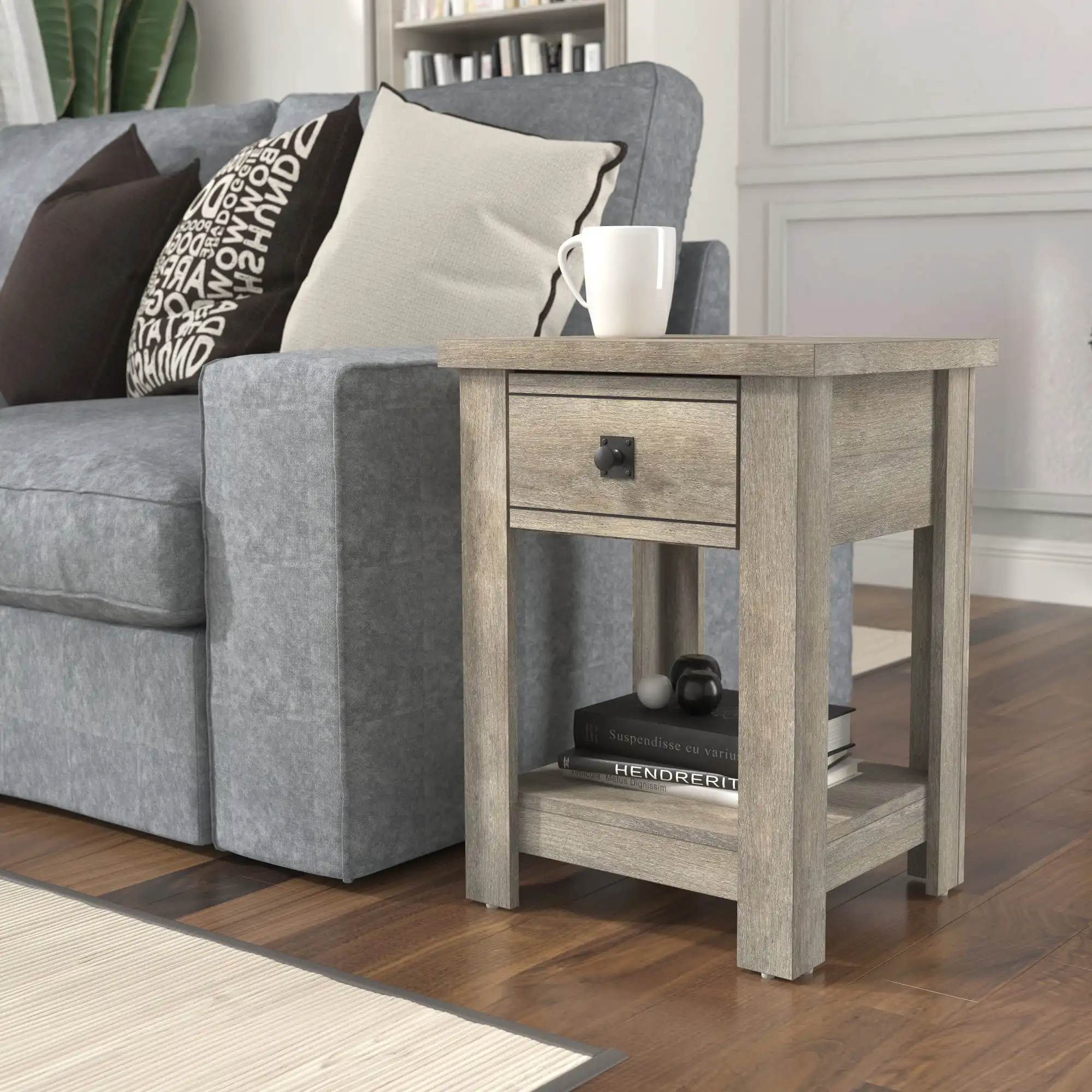 Coover Wood Rectangular with 1 Drawer Driftwood Gray High Load-bearing Strong Stable and Durable End Table
Coover Wood Rectangular with 1 Drawer Driftwood Gray High Load-bearing Strong Stable and Durable End Table