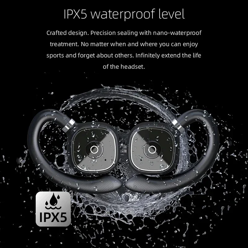 HiFi Bass Open-Ear Noise Earphones LED digital display Headphones Cancelling Wireless Sport Air Conduction Gaming Headset
HiFi Bass Open-Ear Noise Earphones LED digital display Headphones Cancelling Wireless Sport Air Conduction Gaming Headset