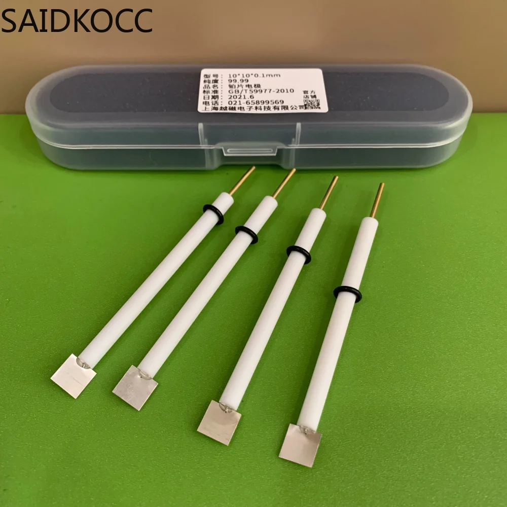 

Reinforcement Upgrade 10 X10 X 0.1mm 0.2mm 20mmx20mm Platinum Counter Electrode Auxiliary , Platinum Purity 99.99%