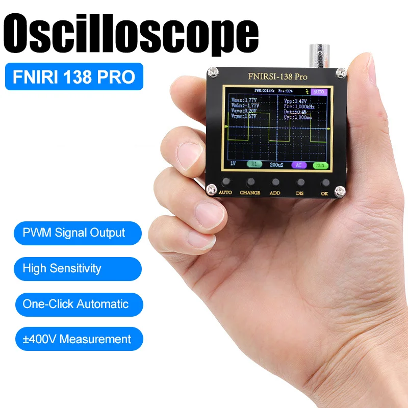 FNIRSI-138PRO портативный компактный цифровой осциллограф для обучения начального уровня 
FNIRSI-138PRO портативный компактный цифровой осциллограф для обучения начального уровня
