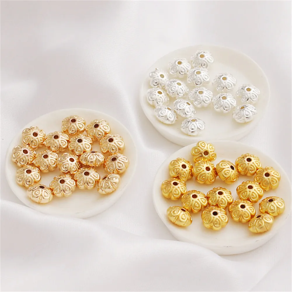 Ancient Gold 14K Silver Six Petal Double-sided Flower Separated Bead Beading DIY Handmade Jewelry Necklace Bracelet Beads
Ancient Gold 14K Silver Six Petal Double-sided Flower Separated Bead Beading DIY Handmade Jewelry Necklace Bracelet Beads