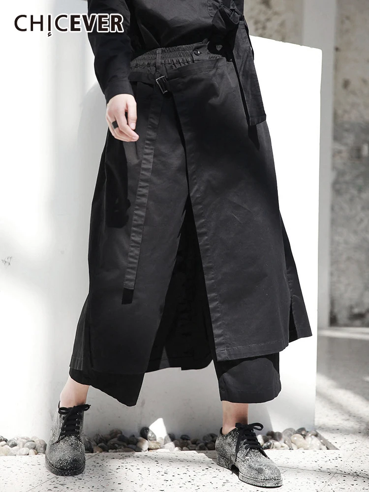 CHICEVER Solid Trousers For Women Hihg Waist Patchwork Belt Loose Casual Straight Pants Female Autumn Clothing Fashion 2022 New
CHICEVER Solid Trousers For Women Hihg Waist Patchwork Belt Loose Casual Straight Pants Female Autumn Clothing Fashion 2022 New