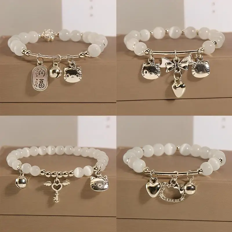 Sanrio Hello Kitty Bracelet Love Bell Kawaii Fashion Hand Opal Shiny Beaded Y2K Sweet Girl Friend Sweethearts Bracelet Gifts
Sanrio Hello Kitty Bracelet Love Bell Kawaii Fashion Hand Opal Shiny Beaded Y2K Sweet Girl Friend Sweethearts Bracelet Gifts