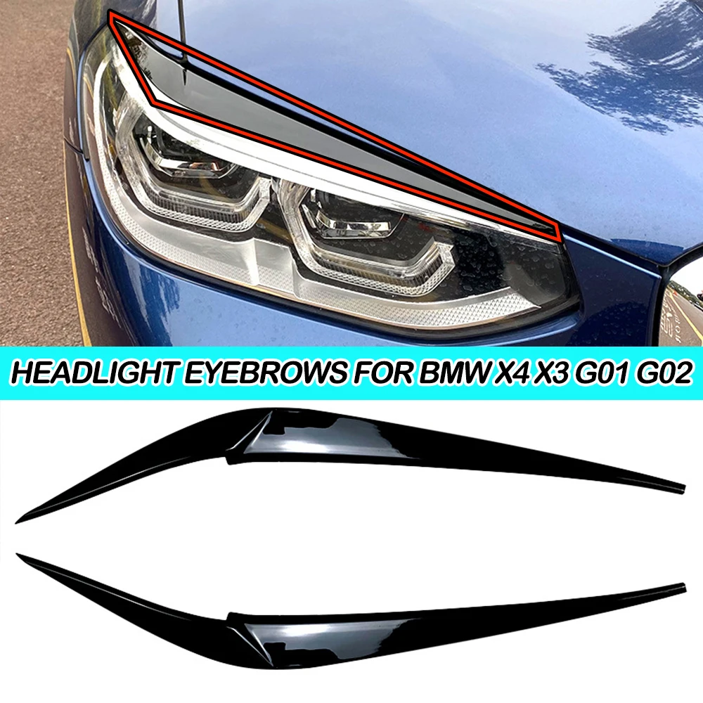 Блестящие черные Налобные фары для BMW X4 X3 G01 G02 2018 2019 2020 2021, веки для автомобильных фар, веки, крышки, аксессуары из АБС-пластика, 2 шт.
Блестящие черные Налобные фары для BMW X4 X3 G01 G02 2018 2019 2020 2021, веки для автомобильных фар, веки, крышки, аксессуары из АБС-пластика, 2 шт.