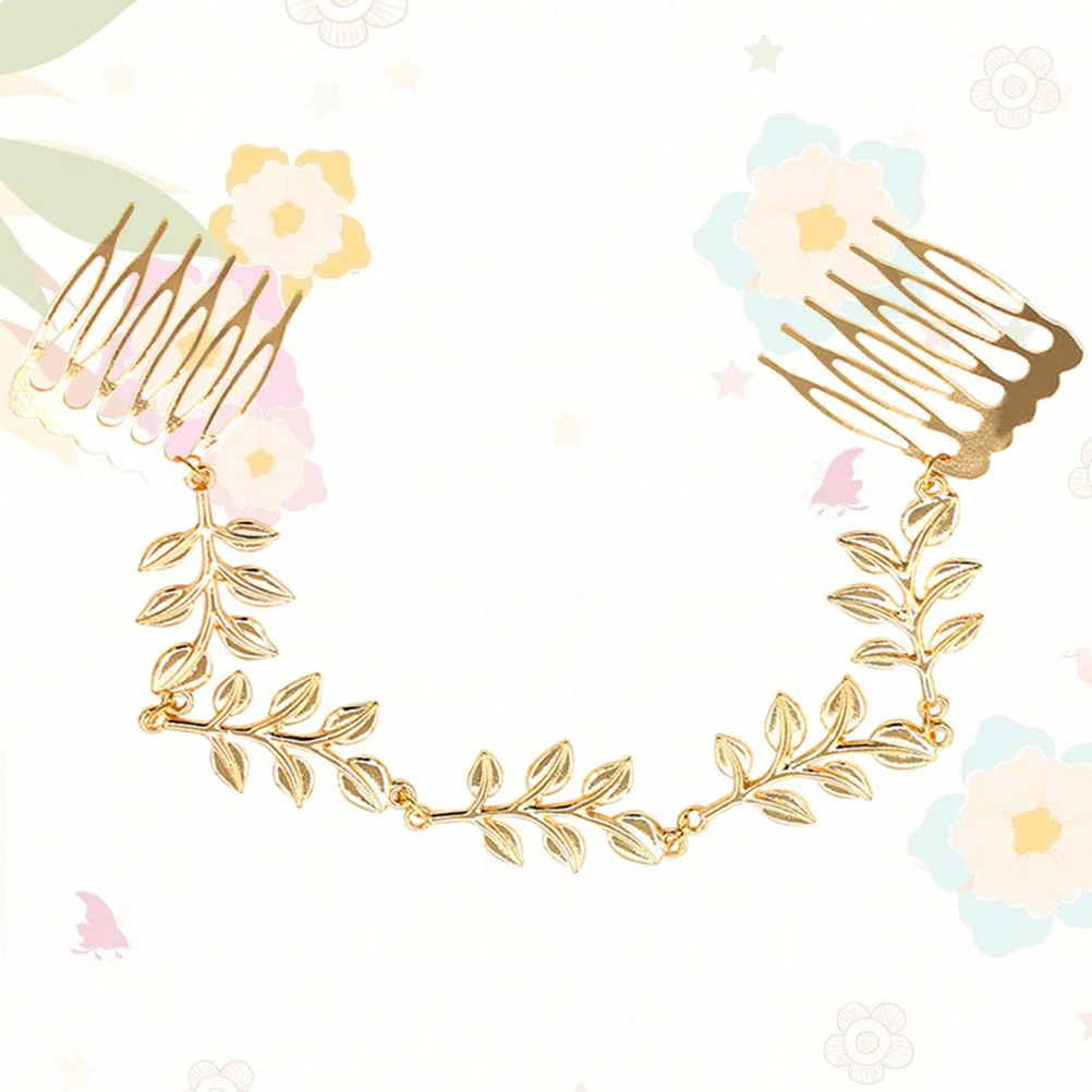 2pcs Leaves Tassel Chain Comb Hair Comb Hair Ornament Hair Accessories for Wedding Party (Golden)
2pcs Leaves Tassel Chain Comb Hair Comb Hair Ornament Hair Accessories for Wedding Party (Golden)