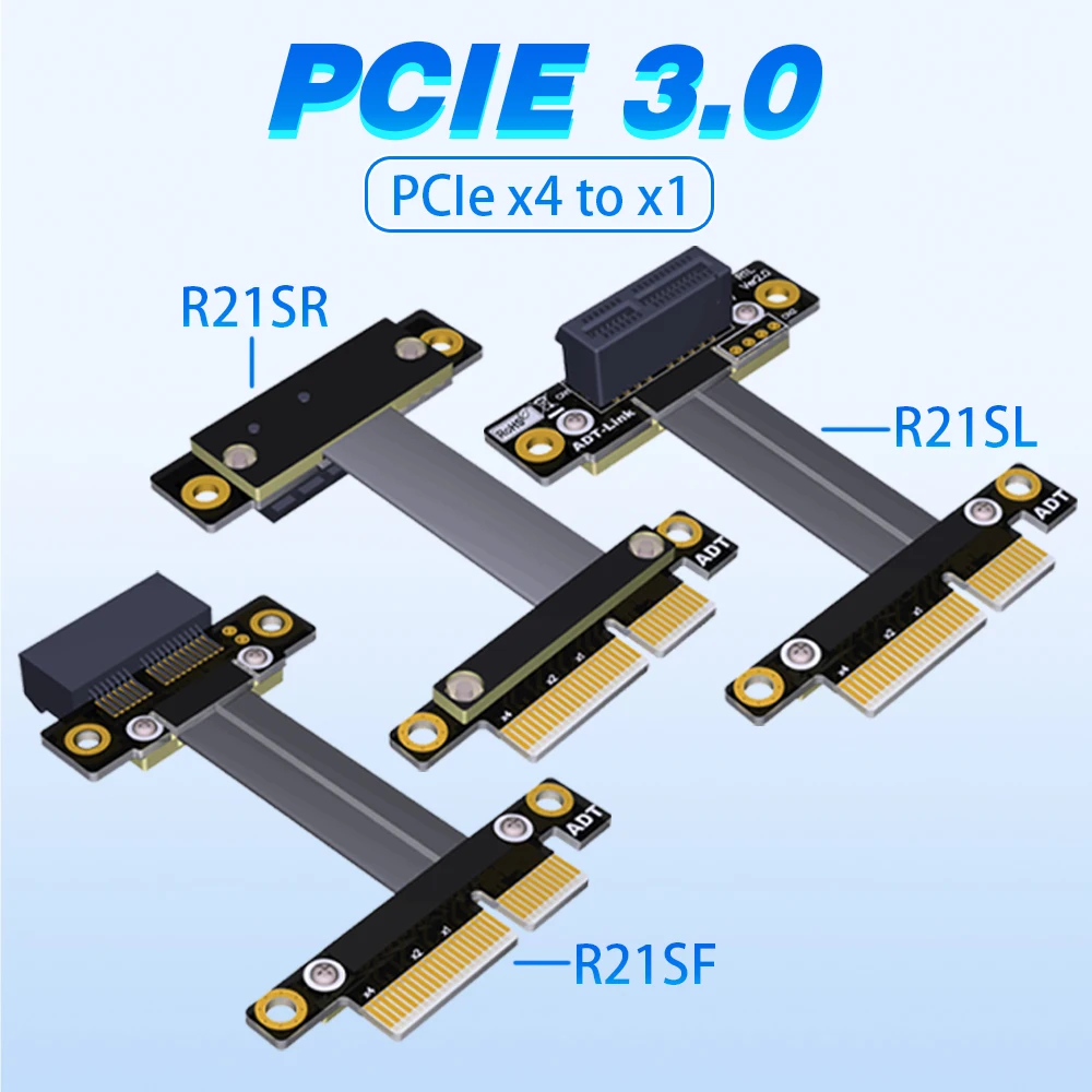 

Riser PCI Express 3.0 X4 To X1 PCIe Extension Cable Extender Jumper PCI-E for Capture Card, Gigabit Wireless LAN, USB Audio Card