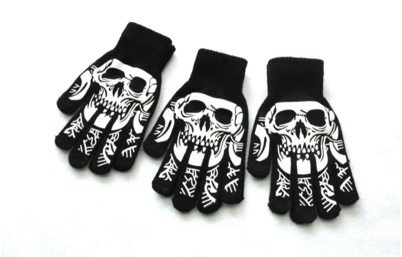 1Pair Halloween Skull Adult Glove Horrible Ghost Claw Glow In The Dark Mitten Unisex Outdoor Riding Warm Luminous Knitted Gloves
1Pair Halloween Skull Adult Glove Horrible Ghost Claw Glow In The Dark Mitten Unisex Outdoor Riding Warm Luminous Knitted Gloves