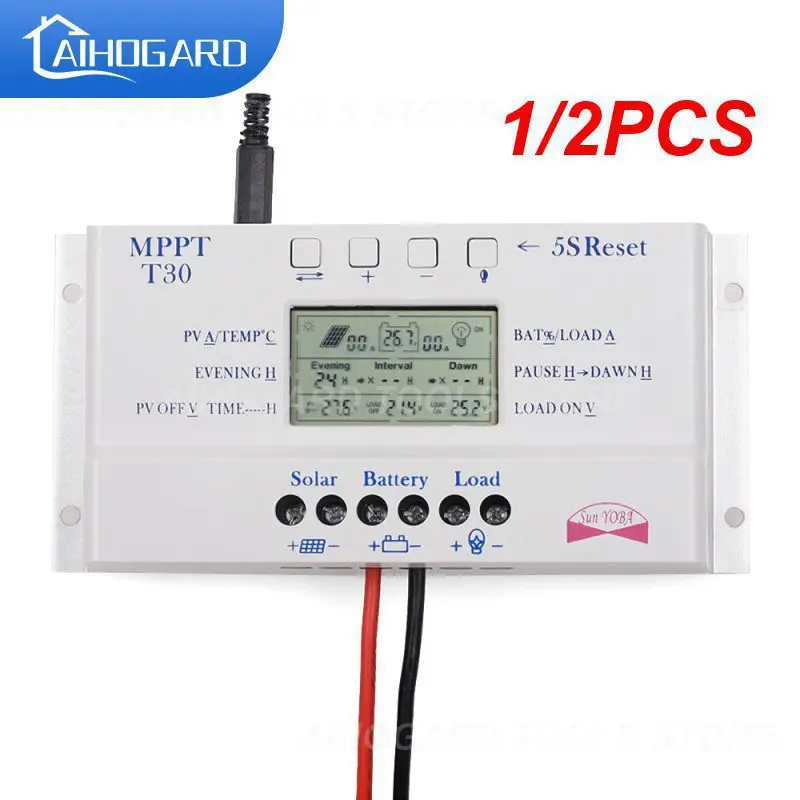 1/2PCS 40A Solar Charge and Discharge Controller 12V 24V LCD USB Regulator with Load Dual Timer Control for Solar Lighting
1/2PCS 40A Solar Charge and Discharge Controller 12V 24V LCD USB Regulator with Load Dual Timer Control for Solar Lighting