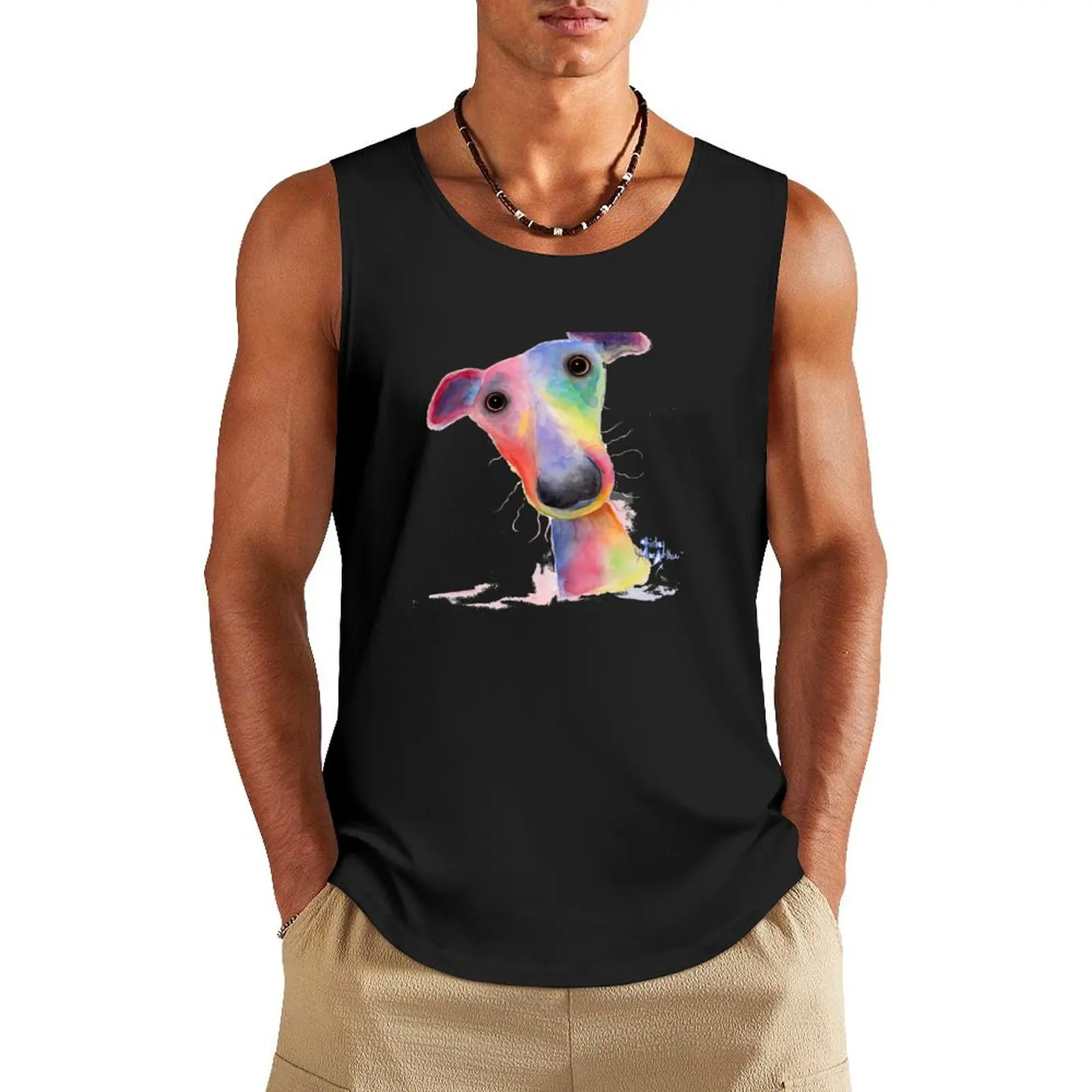 WHiPPeT GReYHouND DOG 'HANK' BY SHIRLEY MACARTHUR Tank Top fitness Man clothes for gym 
WHiPPeT GReYHouND DOG 'HANK' BY SHIRLEY MACARTHUR Tank Top fitness Man clothes for gym