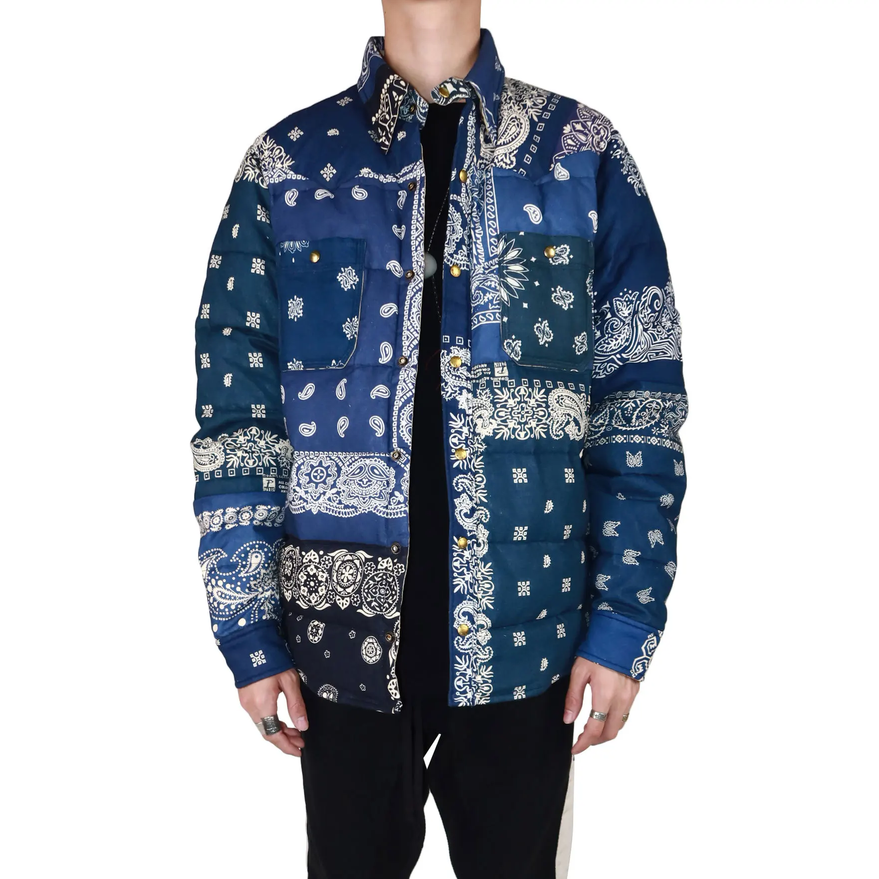 Kapital Vintage Stitching Antique Cloth Cashew Nut Flower Coat Cotton Padded Men and Women Jacket Tide Thickened Blue Parkas
Kapital Vintage Stitching Antique Cloth Cashew Nut Flower Coat Cotton Padded Men and Women Jacket Tide Thickened Blue Parkas