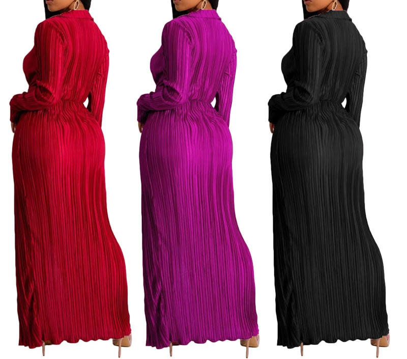 Women's Sexy Slit Dress Autumn and Winter New V-neck Long Sleeve Pleated Dress Female & Lady Casual Party Elegant Dresses
Women's Sexy Slit Dress Autumn and Winter New V-neck Long Sleeve Pleated Dress Female & Lady Casual Party Elegant Dresses