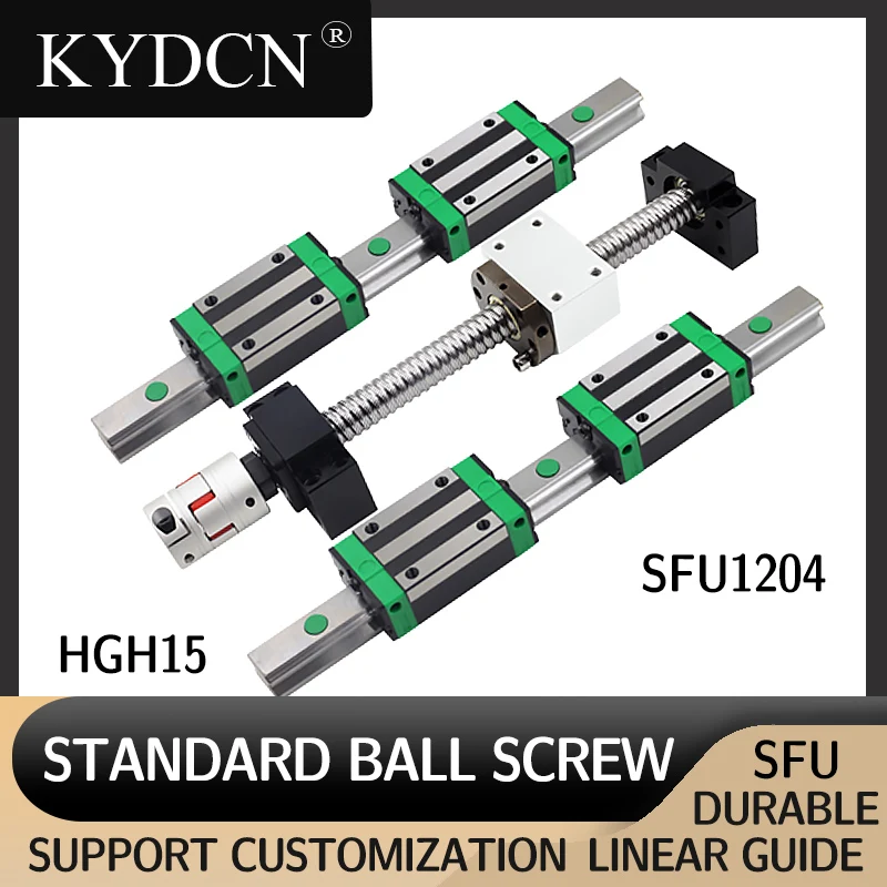 

Ball screw SFU1204,set linear guide rail Linear guide rail Taiwan linear slider HGH15CA,4PCS