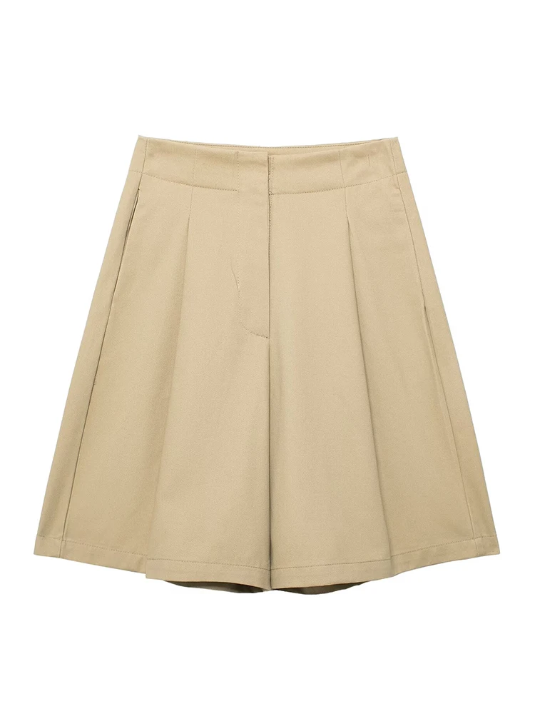 TRAF-2024 women's retro casual loose high-waisted versatile pleated casual shorts summer new 5-point pants
TRAF-2024 women's retro casual loose high-waisted versatile pleated casual shorts summer new 5-point pants