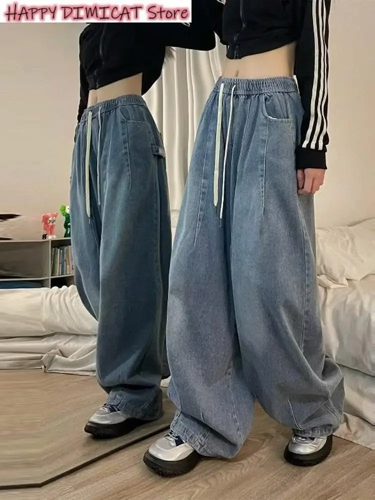 Wide Leg Jeans Hip Pop American Baggy Women Long Pant Clothes Vintage Drawstring Straight Casual Female Street Cargo Pants
Wide Leg Jeans Hip Pop American Baggy Women Long Pant Clothes Vintage Drawstring Straight Casual Female Street Cargo Pants