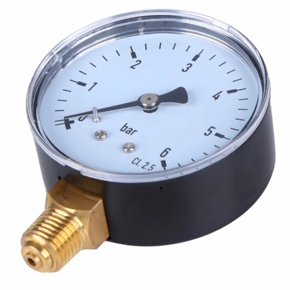Precision Pressure Gauge 0-6 Bar Compressed Air Water Oil Pressure Testing Measurement High Precision Meter Detector
Precision Pressure Gauge 0-6 Bar Compressed Air Water Oil Pressure Testing Measurement High Precision Meter Detector