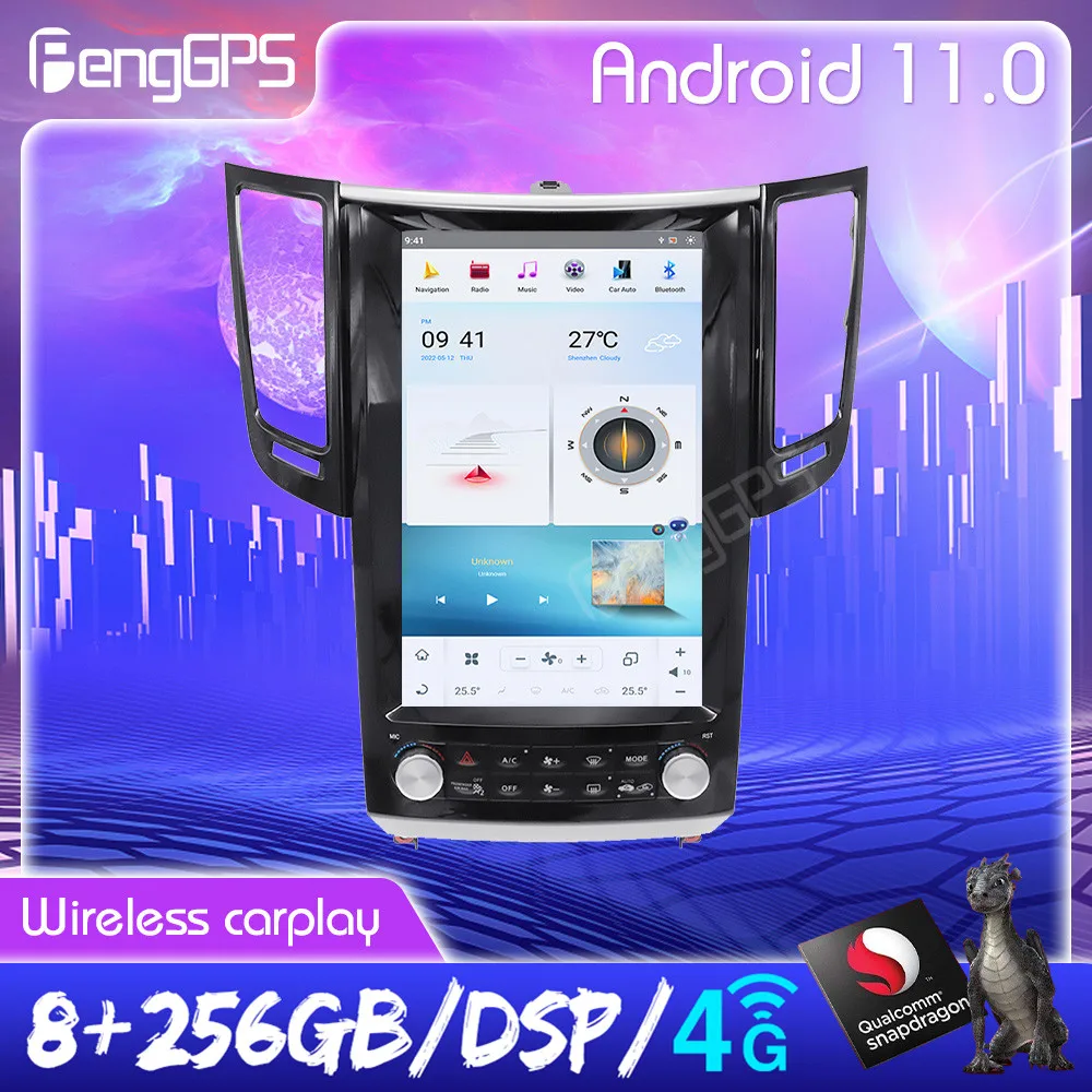256G Vertical Screen Style Radio For Infiniti FX35 2009-2013 Android11 Auto Car Multimedia Player Navigation Carplay Head Unit
256G Vertical Screen Style Radio For Infiniti FX35 2009-2013 Android11 Auto Car Multimedia Player Navigation Carplay Head Unit