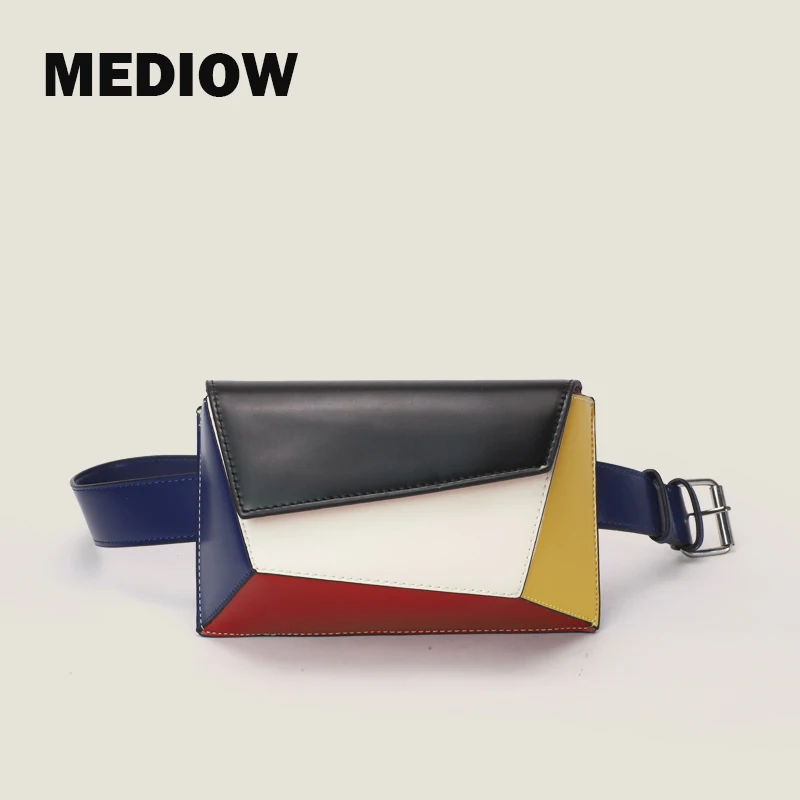 MEDIOW Fanny Pack Bags For Women Luxury Designer Sling Chest Bag PU Material Small Splicing And Contrasting Colors Crossbody Bag
MEDIOW Fanny Pack Bags For Women Luxury Designer Sling Chest Bag PU Material Small Splicing And Contrasting Colors Crossbody Bag