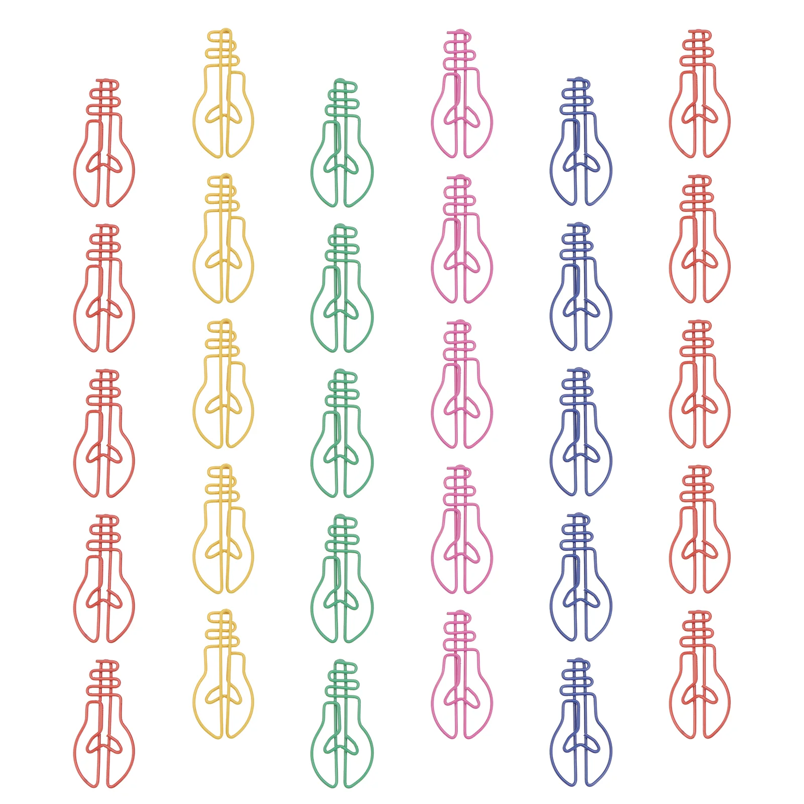 

30 шт., разноцветные Зажимы для бумаги в форме лампы
