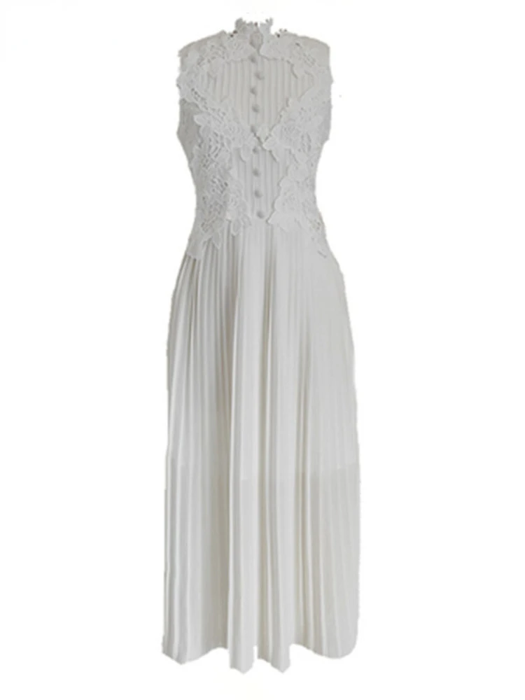 Embroidery Hollow Out Lace Spliced Pleated Dresses For Women Elegant Vintage Fashion Dress 2023 New Fashion Clothing WQ7073
Embroidery Hollow Out Lace Spliced Pleated Dresses For Women Elegant Vintage Fashion Dress 2023 New Fashion Clothing WQ7073