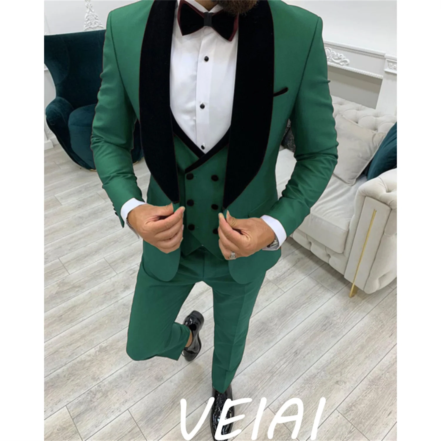 2023 Fashion Green Business Men Suit 3 Pieces Male Dress Custom Groom Wedding Suit Tuxedo Black Velvet Lapel Blazer Vest Pants
2023 Fashion Green Business Men Suit 3 Pieces Male Dress Custom Groom Wedding Suit Tuxedo Black Velvet Lapel Blazer Vest Pants