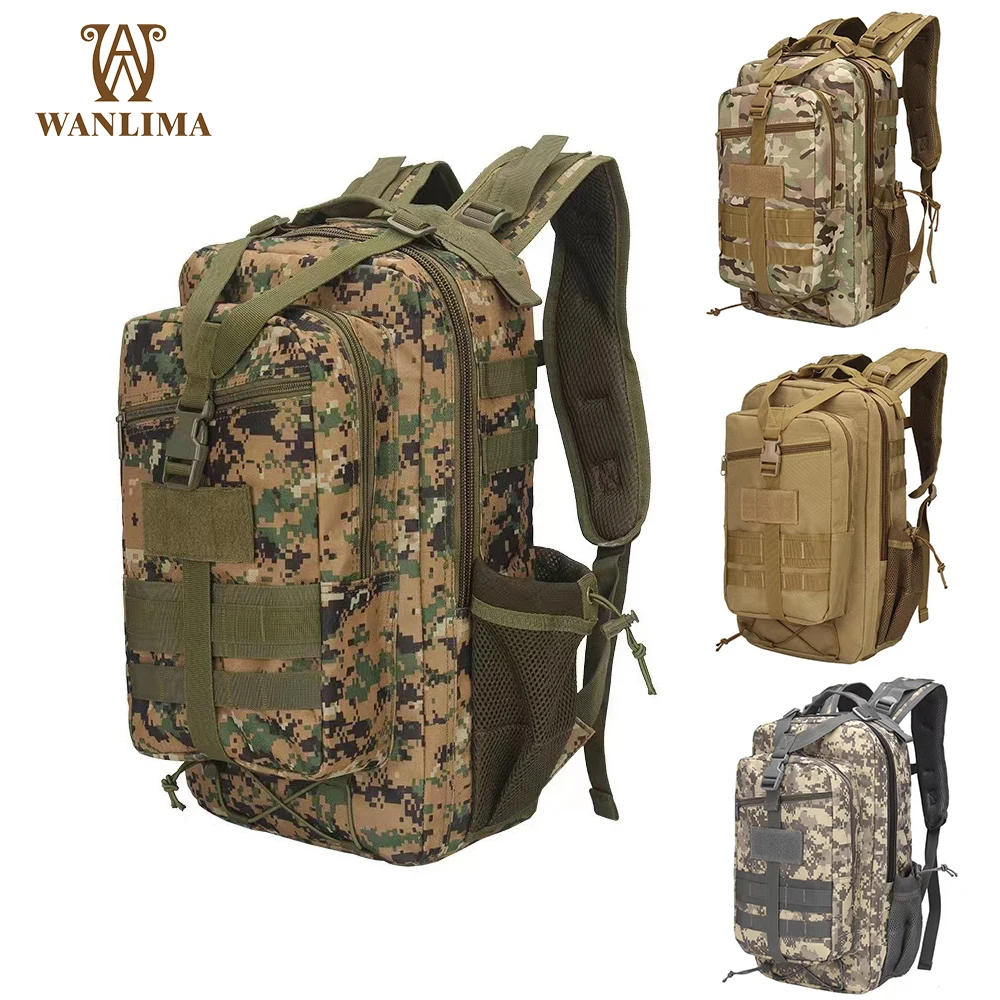 

Wanlima 30L Tactical Backpack Military Hiking Daypack with Multi Pockets Hunting Pack Jungle Desert Camouflage Mens Gifts