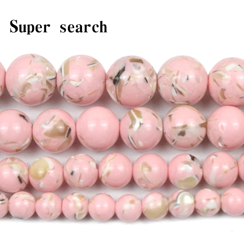 Natural Light Pink Howlite Turquoises Stone Beads For Jewelry Making6/8/10/12mm Round Loose Spacer Beads fit Diy Bracelet Neckla
Natural Light Pink Howlite Turquoises Stone Beads For Jewelry Making6/8/10/12mm Round Loose Spacer Beads fit Diy Bracelet Neckla