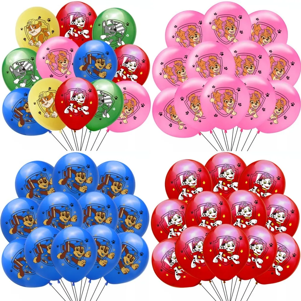 

12pcs Paw Patrol Latex Balloon Party Dcorations Chase Skye Marshall Party Balloons for Kids Birthday Party Supplies Gift Toys
