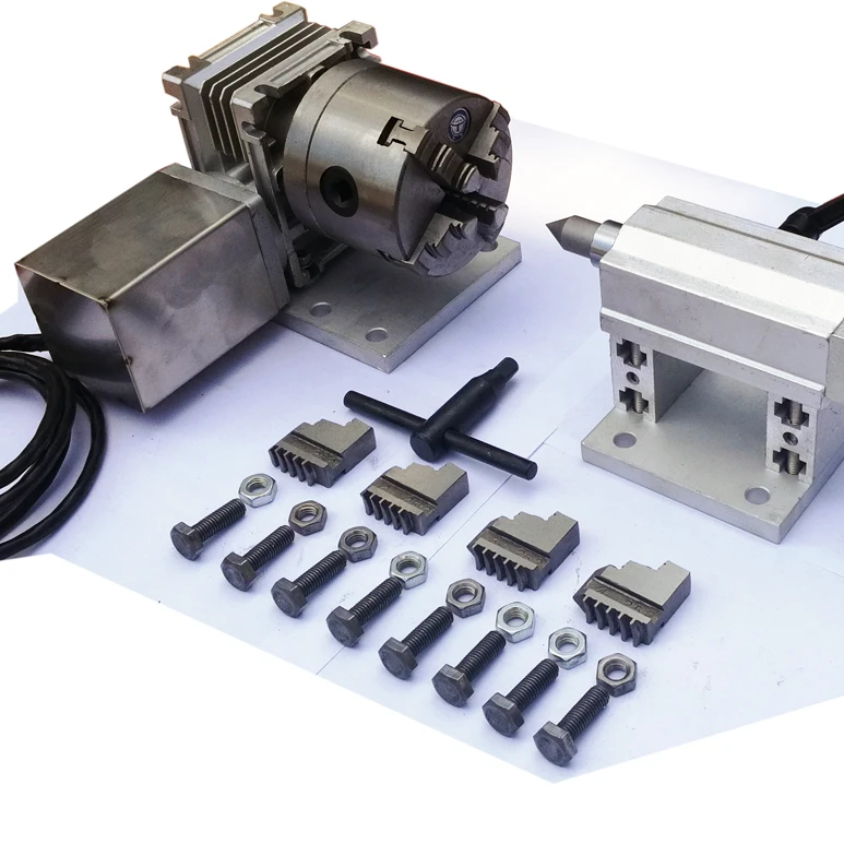 Good Product 100-4 Jaw CNC Engraving Machine 4th Axis 30-90 Jamming Range Rotary Axis CNC Dividing Head for Sale
Good Product 100-4 Jaw CNC Engraving Machine 4th Axis 30-90 Jamming Range Rotary Axis CNC Dividing Head for Sale