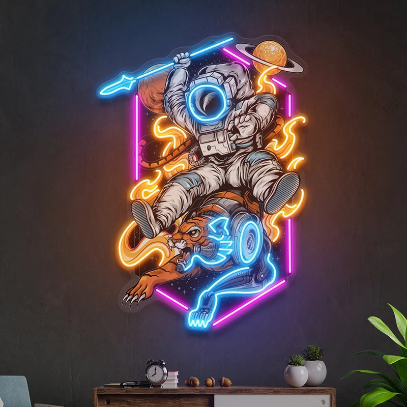 Neon Sign Acrylic Artwork Astronauta And Tiger Neon Signs Custom Spaceman Bedroom Home Decoration Living Room Decor Night Light
Neon Sign Acrylic Artwork Astronauta And Tiger Neon Signs Custom Spaceman Bedroom Home Decoration Living Room Decor Night Light