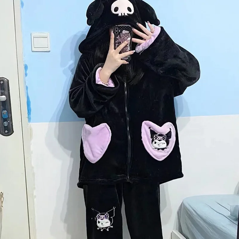 Sanrio Kawaii New Kuromi Home Cotton Clothing Cartoon Anime Residential Clothing Set Student Thickening Girls Christmas Gifts
Sanrio Kawaii New Kuromi Home Cotton Clothing Cartoon Anime Residential Clothing Set Student Thickening Girls Christmas Gifts