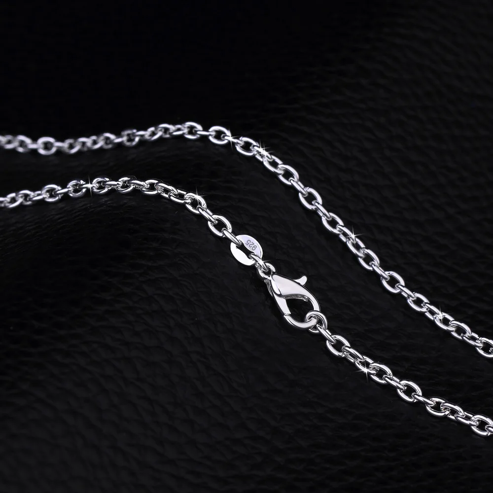 

wholesale 5pcs/lot 925 Sterling Silver 1mm / 2mm Chain necklace Fashion Men/Women DIY Jewelry Rolo Chain Necklace 40cm/45cm/50cm