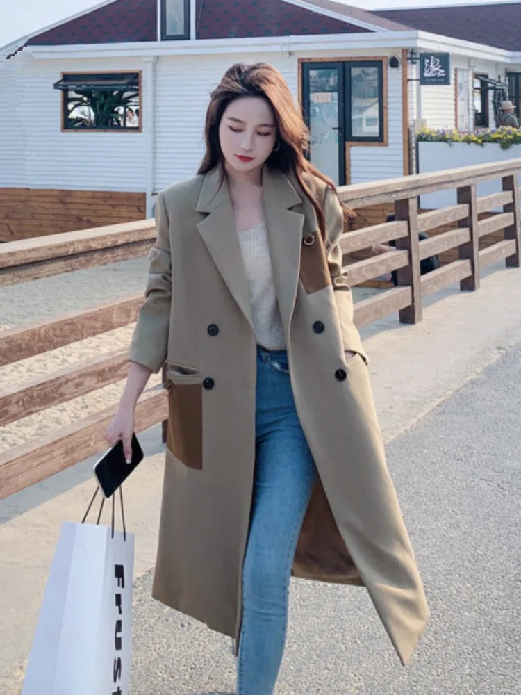 Trench Coat For Women Notched Double Breasted Loose Office Lady Long Windbreaker Fashion Clothing 2023 Spring New Outerwear
Trench Coat For Women Notched Double Breasted Loose Office Lady Long Windbreaker Fashion Clothing 2023 Spring New Outerwear