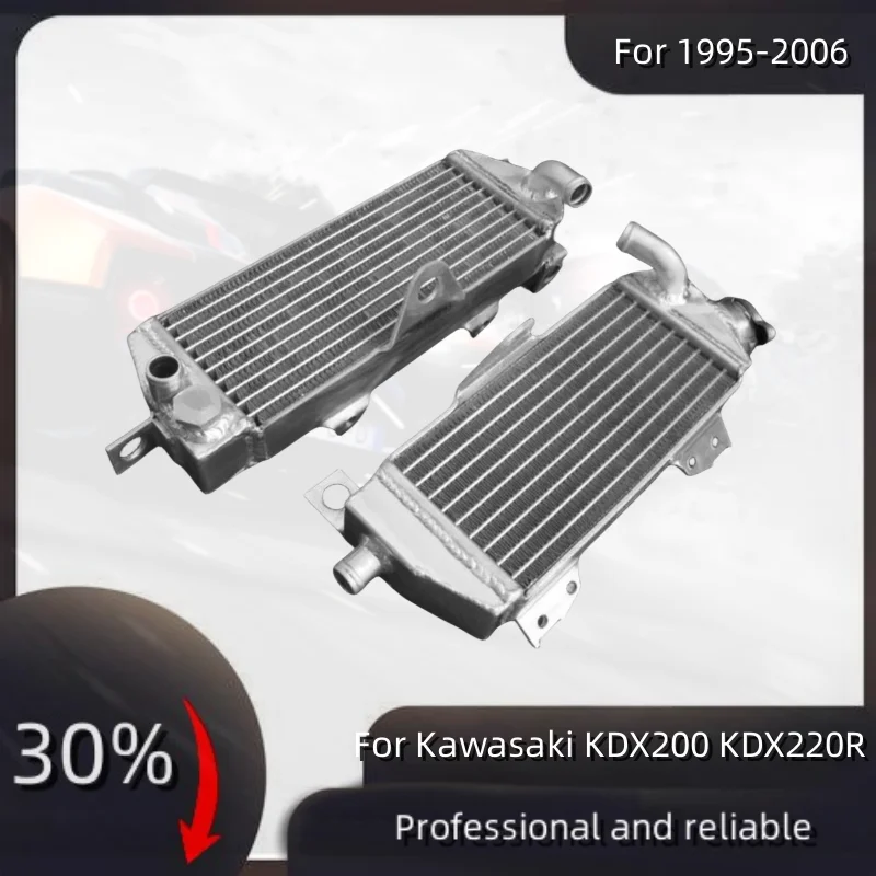 

For 1995-2006 Kawasaki KDX200 KDX220R KDX 200 220 R Aluminum Radiator Cooler Cooling Coolant 1995 1996 1997 1998 1999 2000 2001
