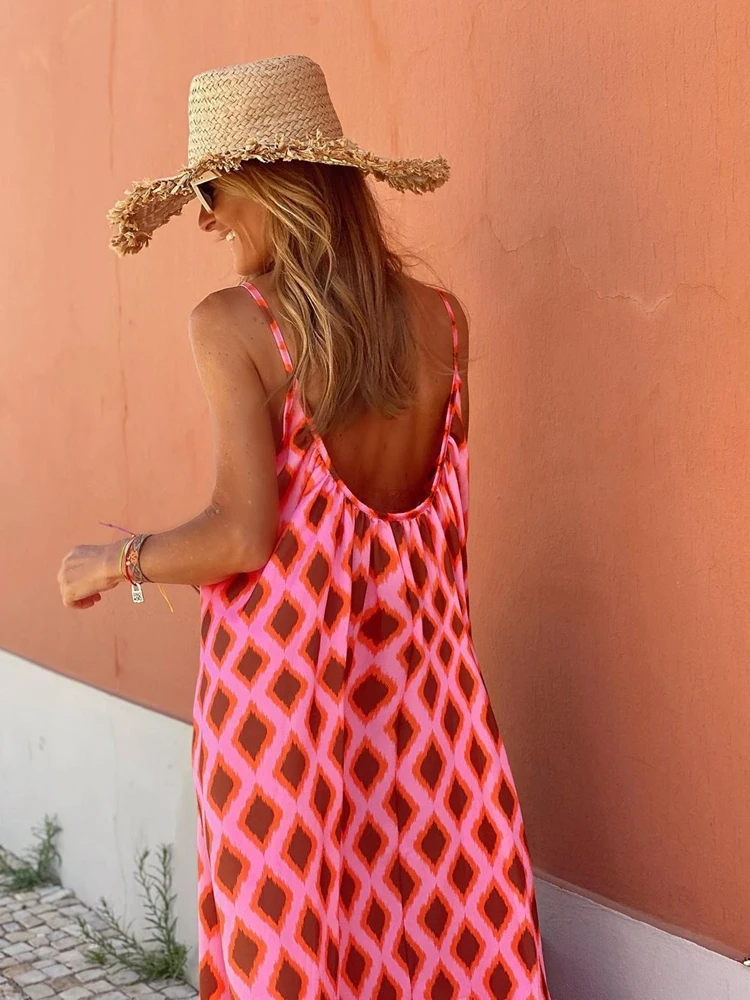 Длинное платье на бретельках с принтом, женское летнее свободное повседневное сексуальное ТРАПЕЦИЕВИДНОЕ платье без рукавов с открытой спиной, женское платье
Длинное платье на бретельках с принтом, женское летнее свободное повседневное сексуальное ТРАПЕЦИЕВИДНОЕ платье без рукавов с открытой спиной, женское платье