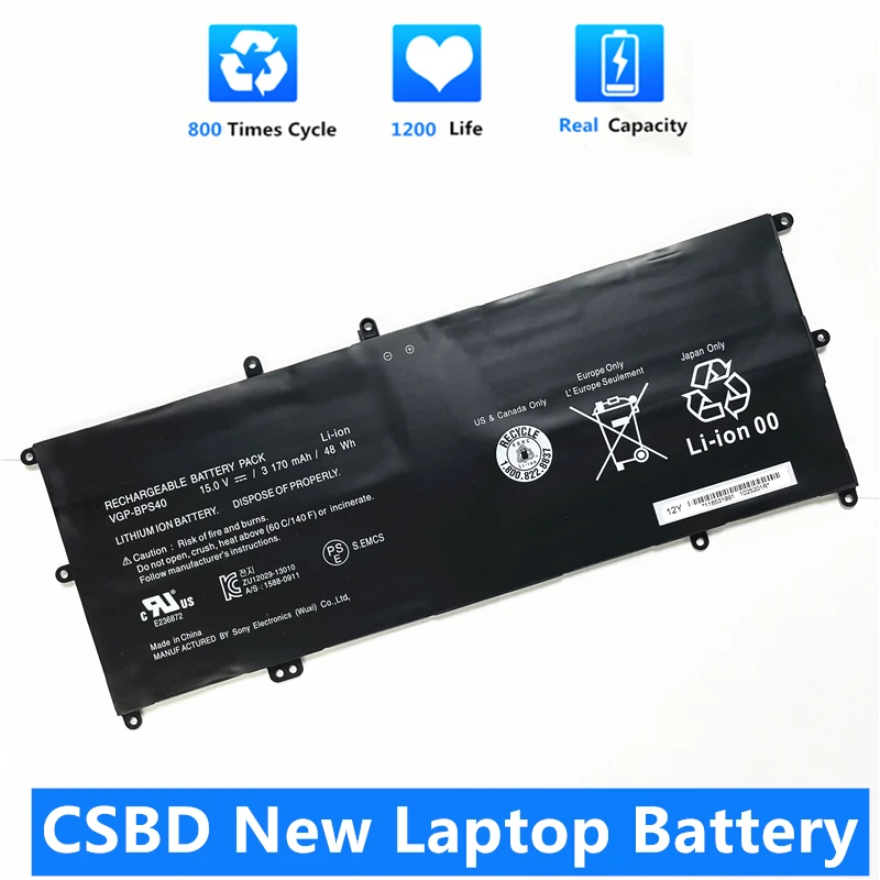 CSBD New 15V 48wh VGP-BPS40 Battery For Sony Flip SVF 15A SVF15N17CXB SVF15NB1GL SVF15NB1GU SVF15NA1GL SVF15NA1GU
CSBD New 15V 48wh VGP-BPS40 Battery For Sony Flip SVF 15A SVF15N17CXB SVF15NB1GL SVF15NB1GU SVF15NA1GL SVF15NA1GU
