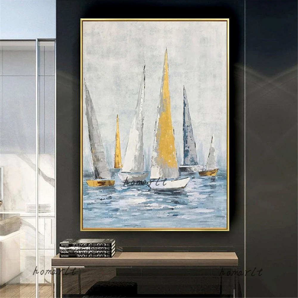 Sailboat Drawing 100% Hand-Painted Oil Painting Modern Home Decor Poster Seascape Wall Art Picture Big Size Blue Mural Exhibits
Sailboat Drawing 100% Hand-Painted Oil Painting Modern Home Decor Poster Seascape Wall Art Picture Big Size Blue Mural Exhibits