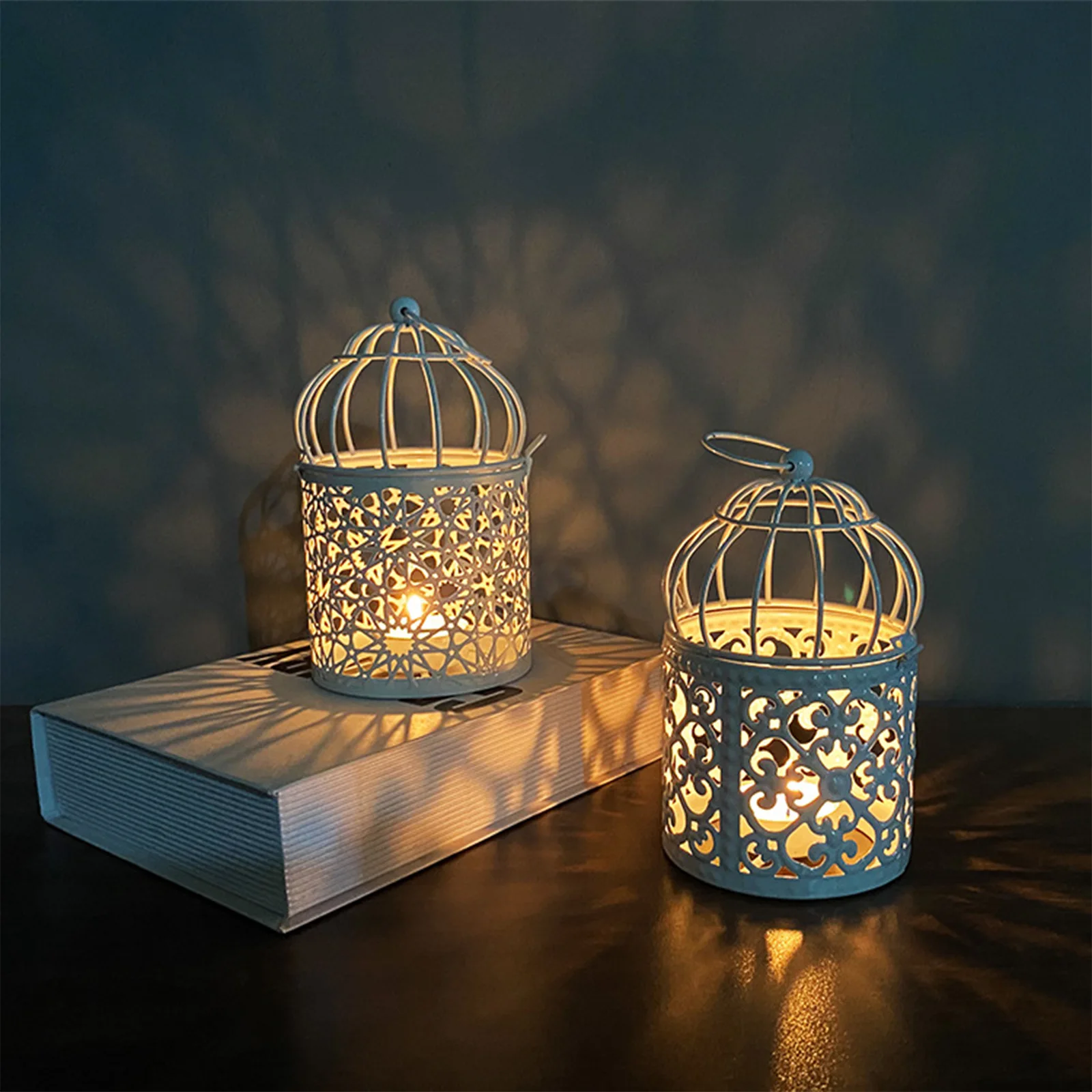 White Metal Wrought Iron Tealight Hanging Birdcage Birdcage Candlestick Lanterns No Candle For Wedding Christmas
White Metal Wrought Iron Tealight Hanging Birdcage Birdcage Candlestick Lanterns No Candle For Wedding Christmas