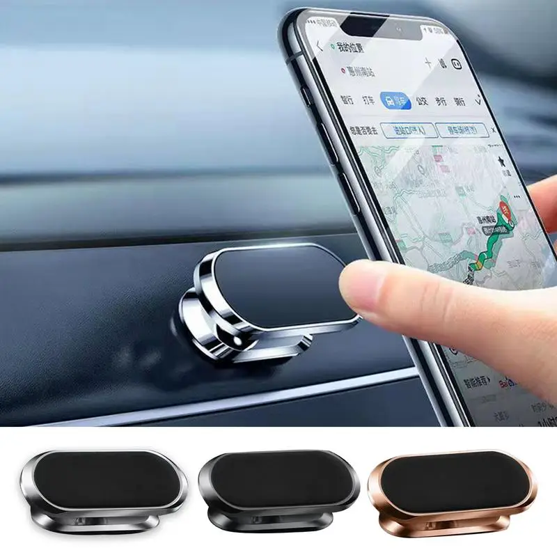 

Car Magnet Phone Holder Mount 360 Degrees Rotating Wall Mounted Dashboard Mini Strip Magnetic Phone Stand for Automobiles