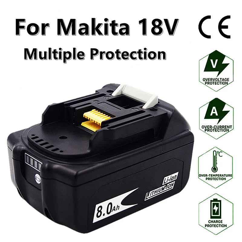 18V Makita BL1830 BL1840 BL185 Use The Latest Version of of 18V 8ah Lithium Ion Rechargeable Battery 18V DC18RC DC18RF Li-ion CE
18V Makita BL1830 BL1840 BL185 Use The Latest Version of of 18V 8ah Lithium Ion Rechargeable Battery 18V DC18RC DC18RF Li-ion CE
