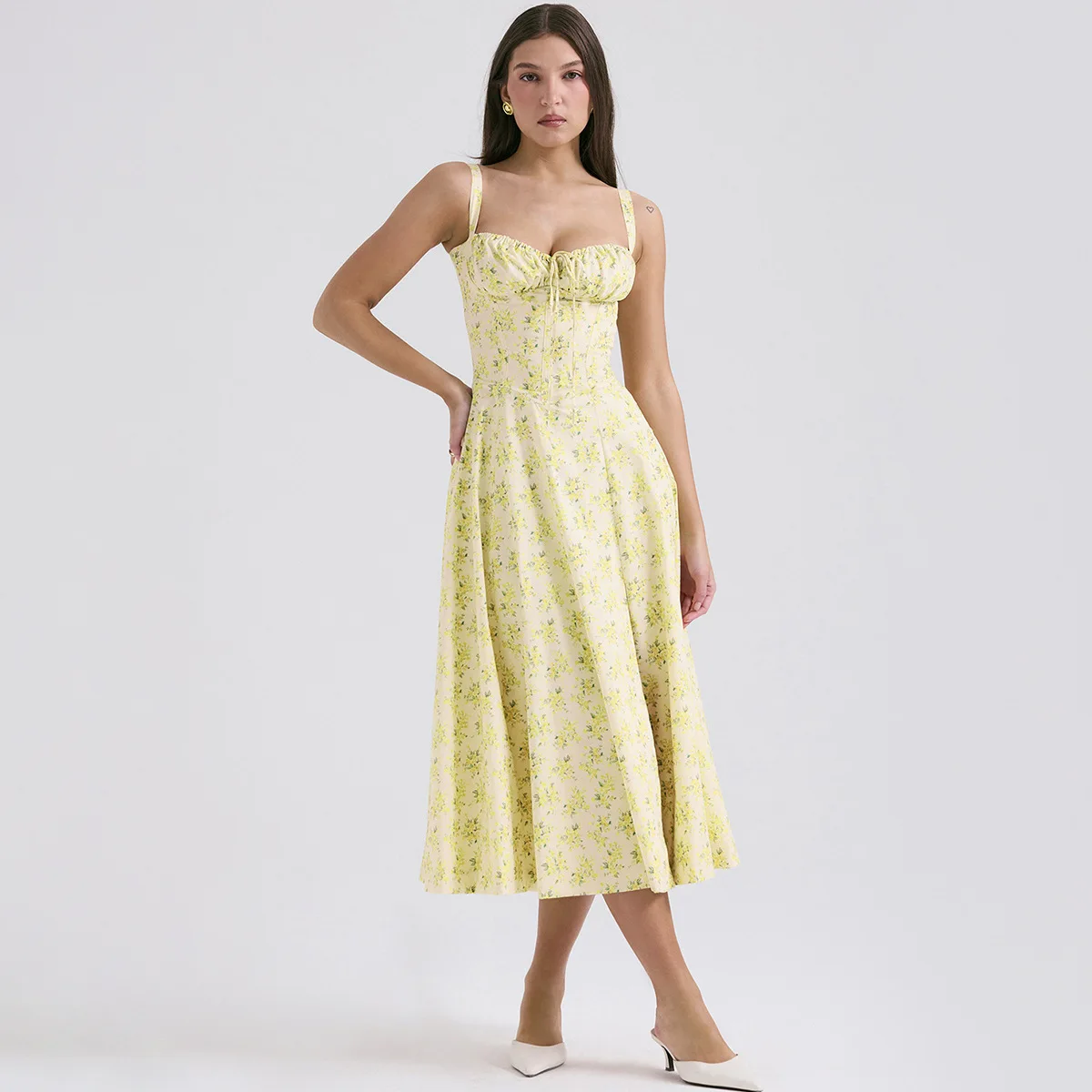 Oligai Summer Dresses for Women 2024 Elegant Long Party Dresses Yellow Flower Print Spaghetti Strap Casual Dress Midi Vestidos
Oligai Summer Dresses for Women 2024 Elegant Long Party Dresses Yellow Flower Print Spaghetti Strap Casual Dress Midi Vestidos